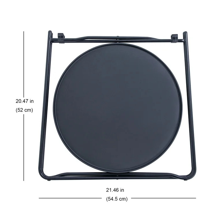 Mainstays Foldable Round Side Table, Black Finish | Walmart (US)