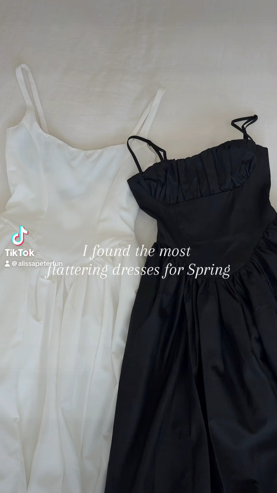 Super flattering and on sale midi dresses for Spring
SIZING INFO AND DEETS
Both dresses run TTS but may want to size up if you have a larger chest unless you want your girls spilling out a bit (like mine are lol)
The black dress has adjustable straps
I removed the black cup that peeps out of the white dress and think it’s so much cuter. Love the fit of this so much and think it’d look even better on longer torsos. A bit see through with the cups but am considering dying the entire thing, stay tuned!! 

#LTKstyletip #LTKfindsunder100 #LTKsalealert