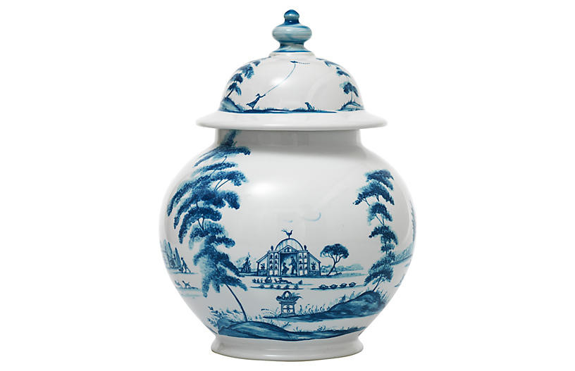 Country Estate Lidded Ginger Jar - Delft Blue - Juliska | One Kings Lane