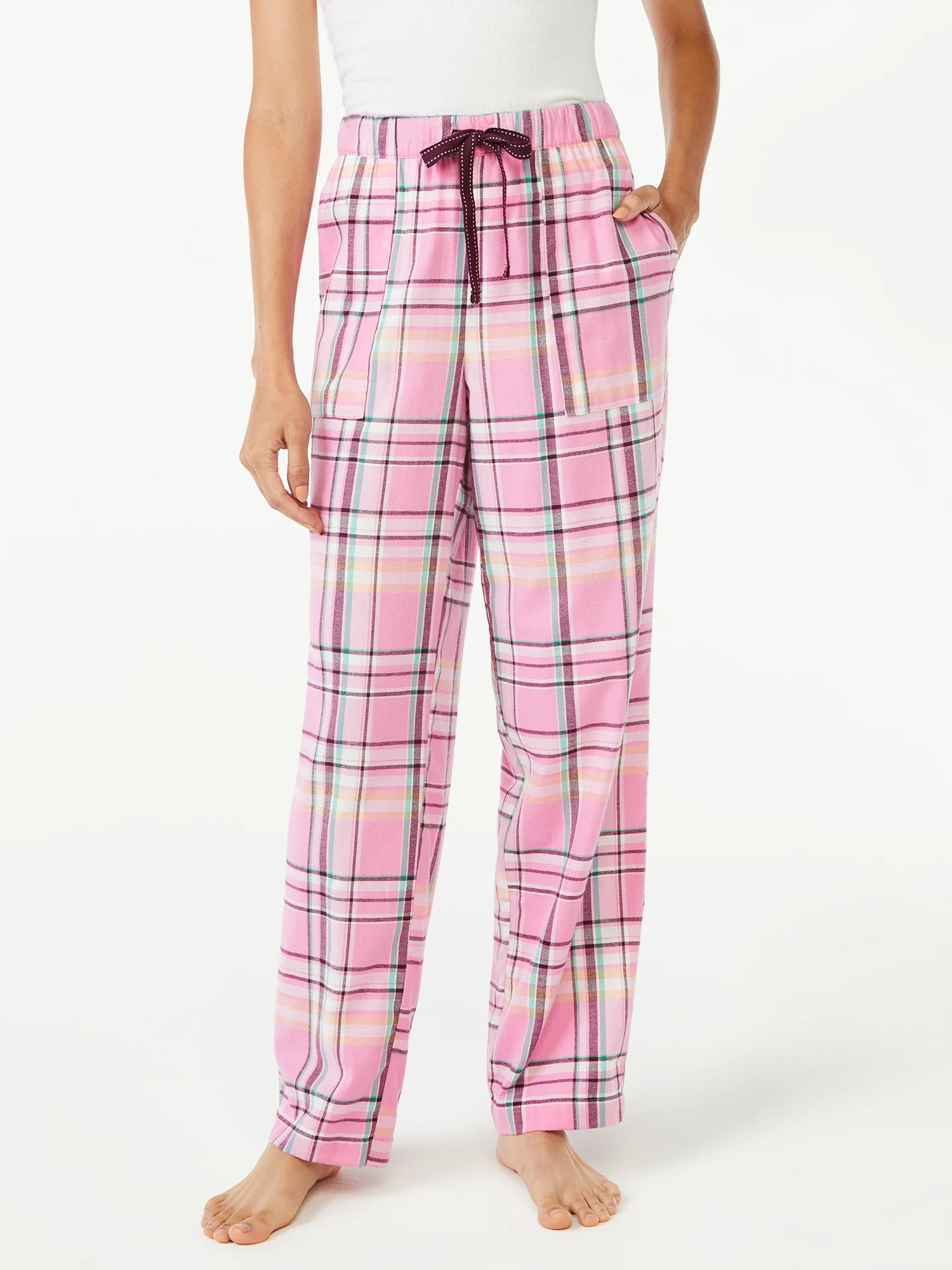 Joyspun Women's and Women's Plus Flannel Lounge Pants, Sizes up to 3X - Walmart.com | Walmart (US)