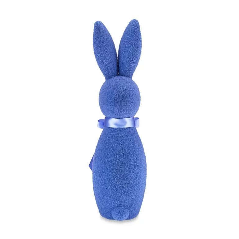 Way to Celebrate 16 inch Periwinkle Blue Flocked Bunny Easter Decoration | Walmart (US)