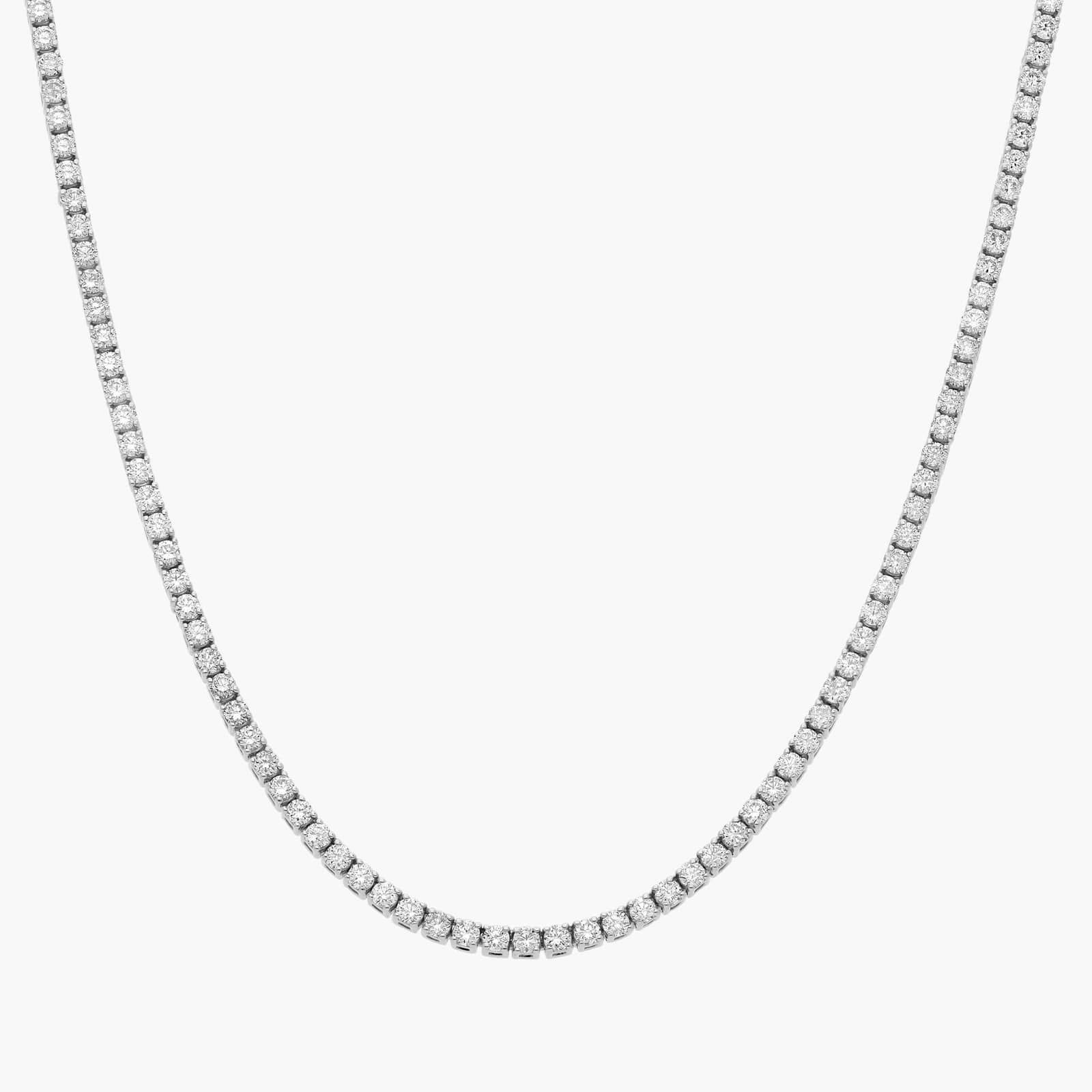 16 " Straight Diamond Eternity Necklace In 14K White Gold (5 Ct. tw. - H-I / SI1-SI2) | Blue Nile