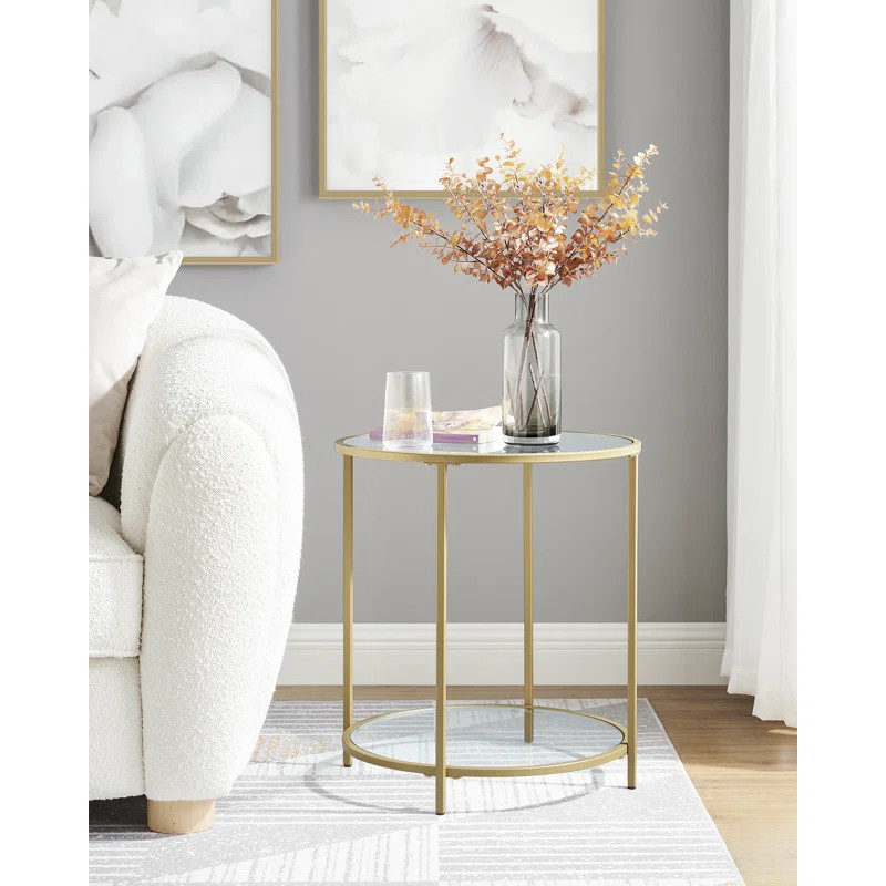 Doynton Glass Top End Table | Wayfair North America