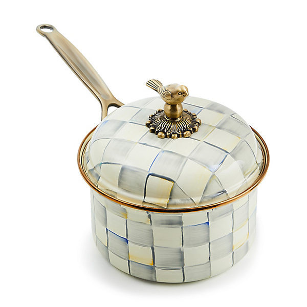 MacKenzie-Childs Sterling Check 2.5 Qt. Saucepan | MacKenzie-Childs
