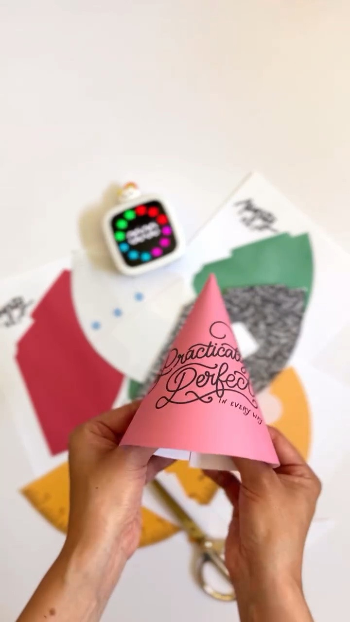 But how long did it take to cut this first day of school printable party hat? ⏱️

I grabbed my son’s little school timer (the one he uses for timed work) because I kept hearing ‘cute, but that’s gonna take forever.’

One minute. Per hat.

Cut ✂️ → strip of hot glue → fold 🙌

That’s the whole process.

#LTKmomlife #LTKKids #LTKSeasonal