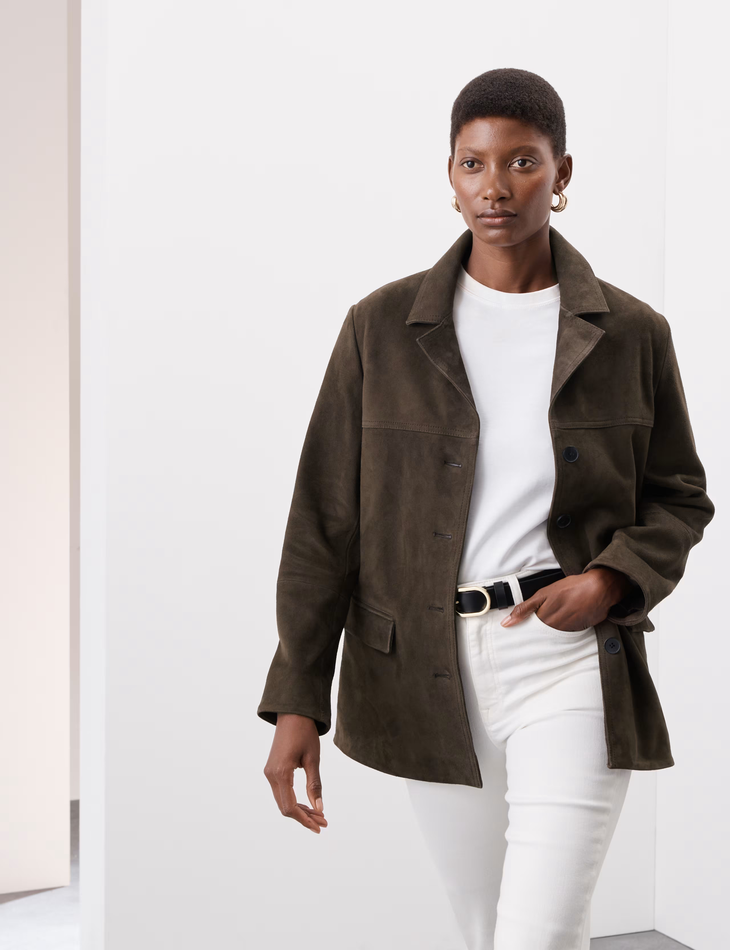 Suede Blazer | Autograph | M&S | Marks & Spencer (UK)