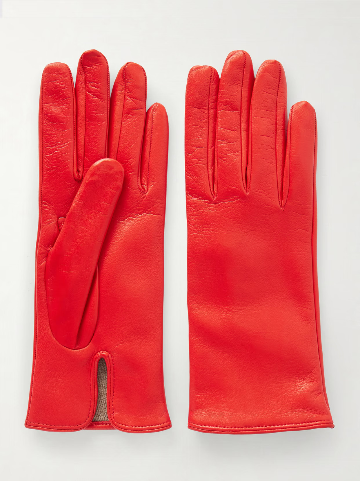 Nour Hammour - Leather Gloves - Red | NET-A-PORTER (US)