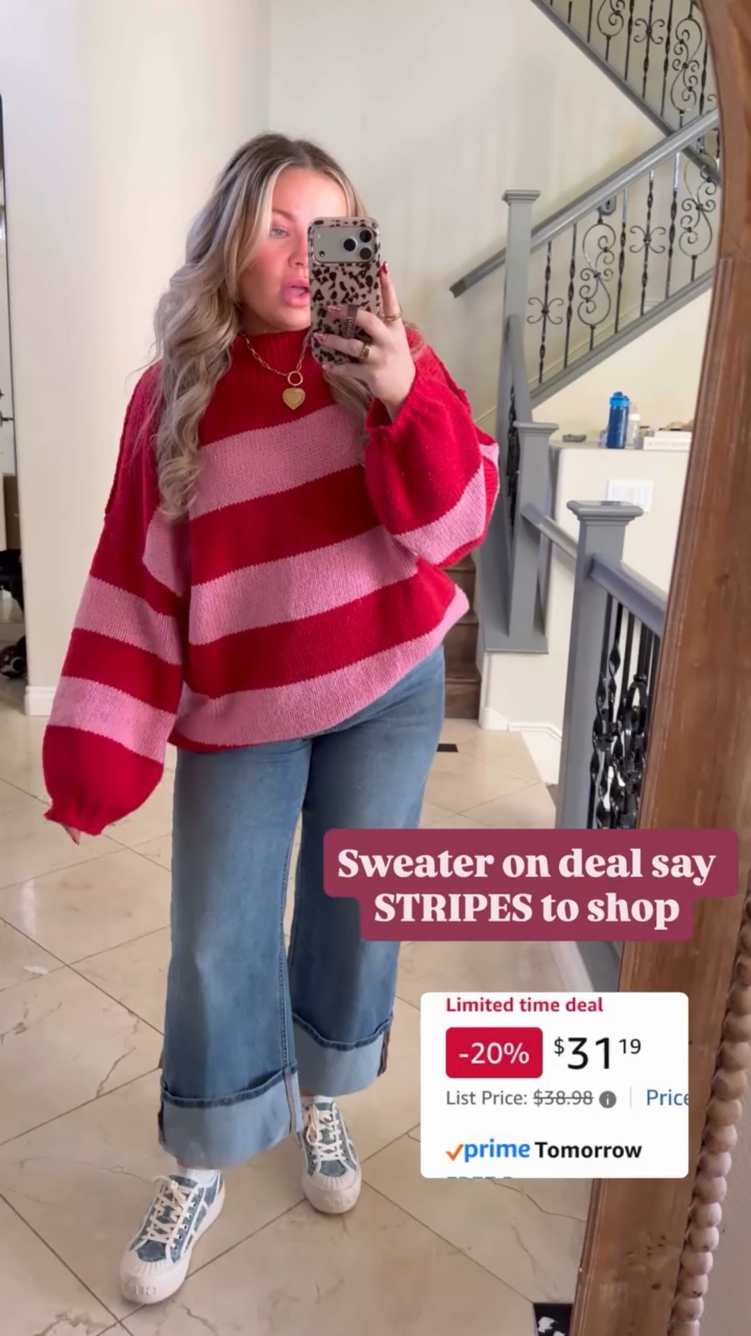 Cute striped Sweater on deal! 

#LTKSeasonal #LTKMidsize #LTKSaleAlert