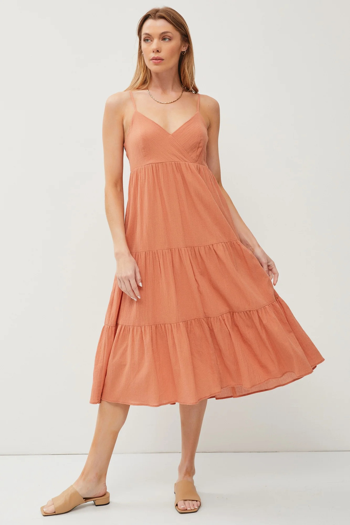 Rust Sleeveless Maxi Dress | PinkBlush Maternity