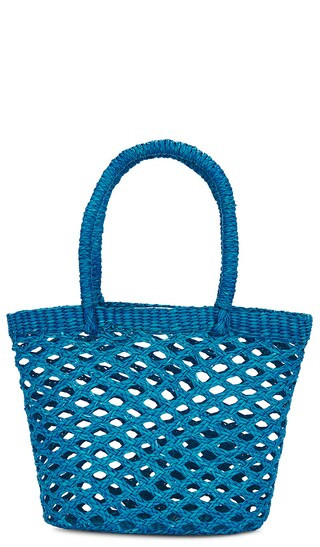 SENSI STUDIO Mini Basket Tote in Teal. | Revolve Clothing (Global)