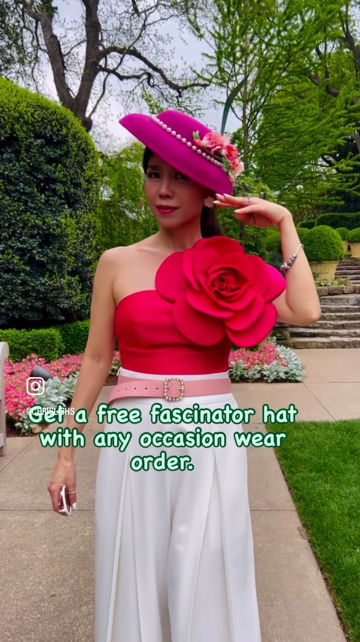 👒🌸👒 As a special offer, I’d love to complement your purchase of any occasion wear by giving a free fascinator hat in a color that perfectly matches your dress! I’ll personally ensure that the fascinator is crafted to match your dress flawlessly. It’s our way of adding a special touch to your ensemble. Also, deals are available at our shop partners (tags). Would you like to take advantage of this offer?
 
Outfits and hat: @chrislishs 🧚 #chrislishs 
👒
👒
👒
Split your payment with ShopPay if you’d like! No sales taxes for orders outside the US. Enjoy free shipping! 

Also, use the coupon code (Instagram daily story) to save.
If you want to check out on Etsy, please let us know! 

Have a great day ladies and gentlemen!🤗
🎁eGift card available for your ladies, gentlemen!

#LTKVideo #LTKFestival #LTKstyletip