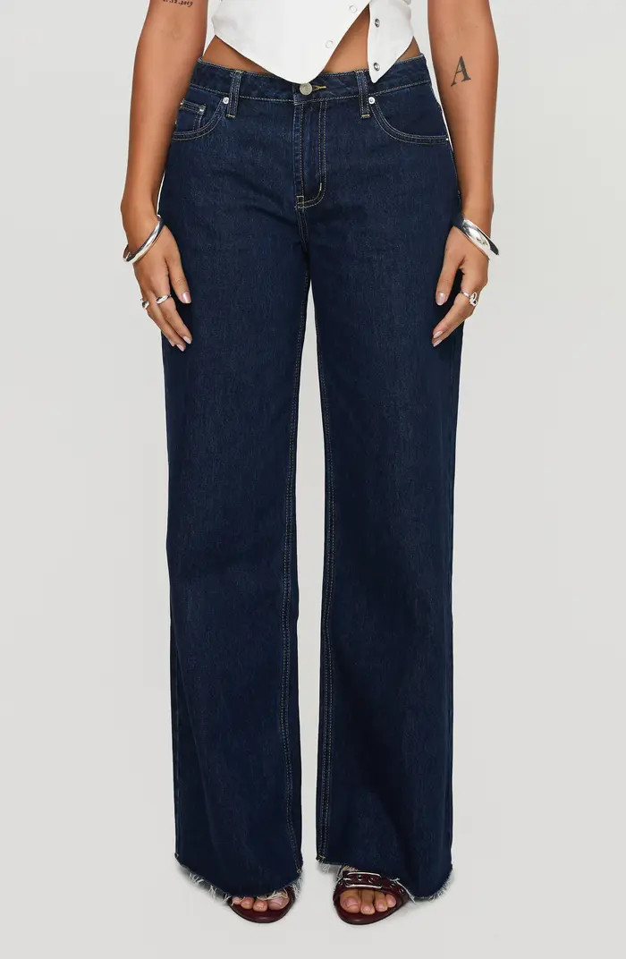 Darla Raw Hem Low Rise Straight Leg Jeans | Nordstrom