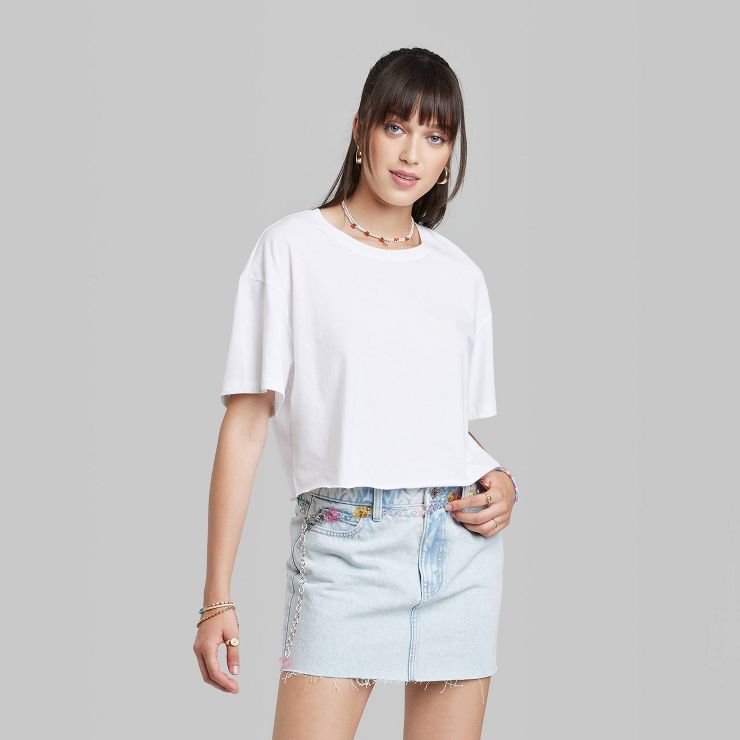 Women's Short Sleeve Cropped T-Shirt - Wild Fable™ | Target