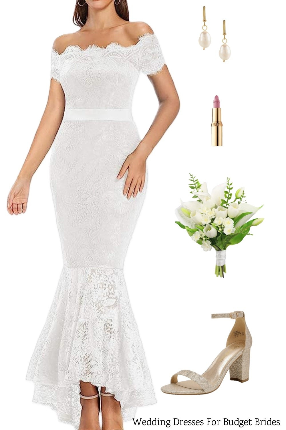 Affordable wedding day outfit idea for the bride to be. Bridal dress is around $55. Find everything on Amazon. 

Reception dress, courthouse elopement dress, long white dress, minimalist wedding dress, or microwedding dress. 

#LTKSeasonal #LTKWedding