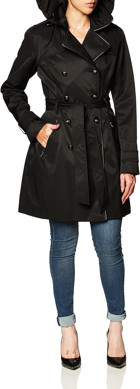 GUESS Women's Double Breasted Trenchcoat       Send to Logie | Amazon (US)