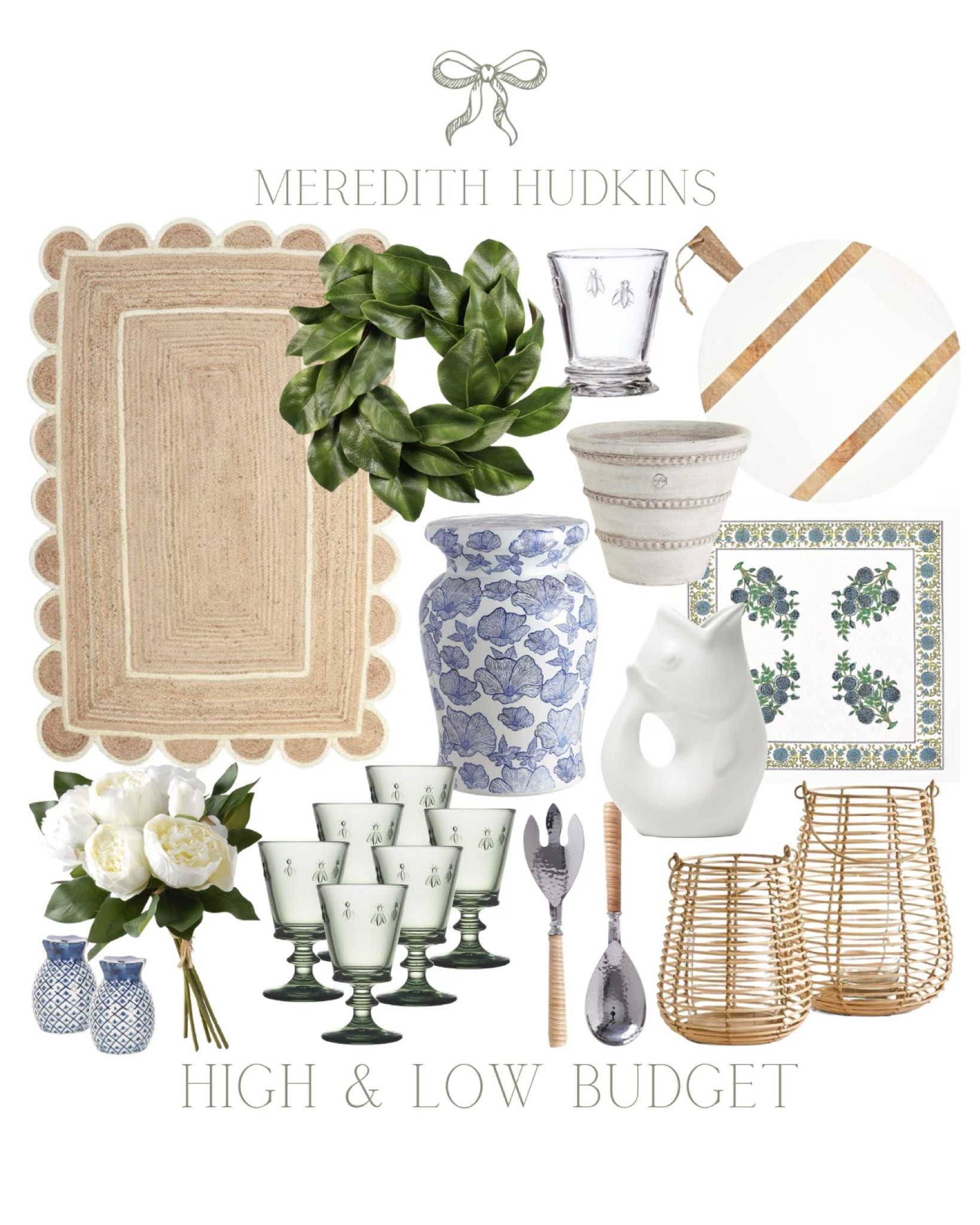 Home Decor, woven rug, scalloped rug, jute rug, neutral rug, Magnolia wreath, drinking glasses, cloth napkin, blue and white home, charcuterie board, serving board, cutting board, outdoor living, flower pot, kitchen, dining room, serveware, pillows 

#LTKSaleAlert #LTKFindsUnder100 #LTKHome