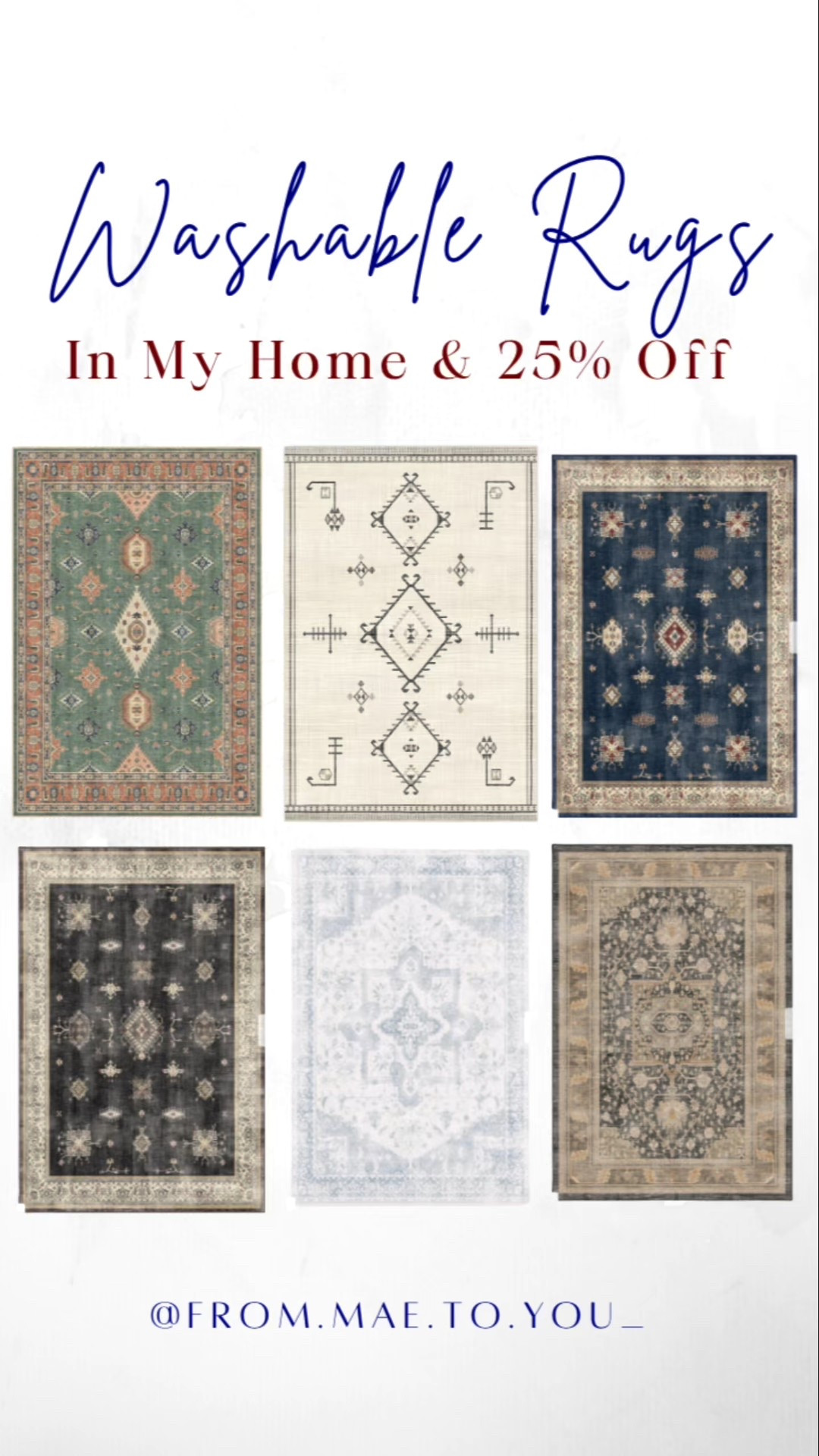 🚨My favorite washable rugs are 25% off for a limited time! 🚨

I am not joking when I say you NEED washable rugs in your home. I never worry about messes or spills with my boys or when I’m hosting parties because I can throw the rugs in the washer! Even the large rugs fit in my standard washer 🫶🏻

✨Remember, you want at least 1-2 feet of the rug extending past your furniture. ✨

#washablerugs #ruggable #rugsinmyhome #rugsale #rugsforsale 

#LTKHome #LTKSaleAlert