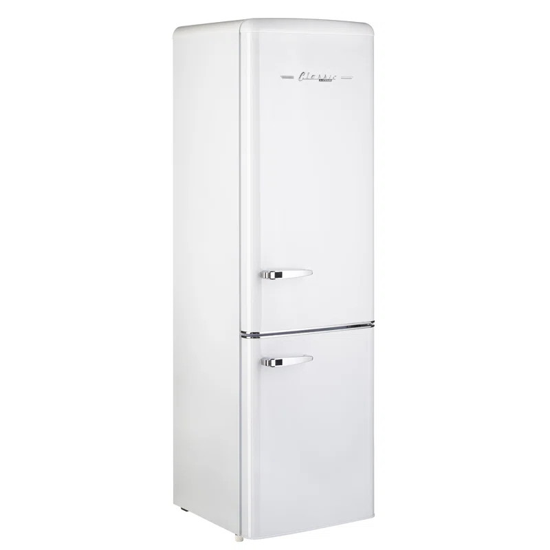 Classic Retro 21.6" Manual Defrost 8.7 cu. ft. Energy Star Certified Bottom Freezer Refrigerator | Wayfair North America