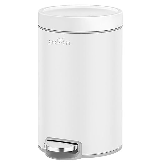 mVm Kitchen Trash Can,5.3Gallon(20L) Step Round Trash Cans,Garbage Can with Lid,Soft-Close,Anti-F... | Amazon (US)