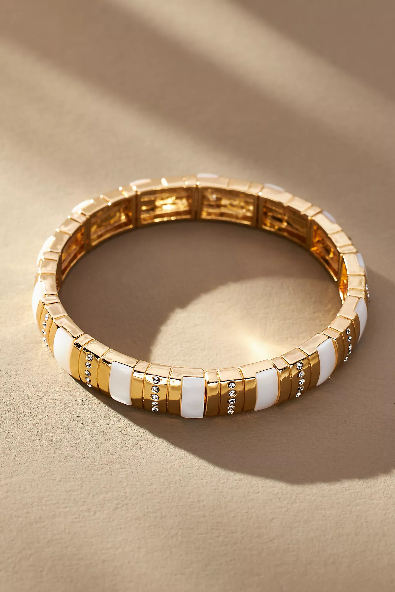 BaubleBar Stretch Pavé Enamel Bracelet | Anthropologie (US)