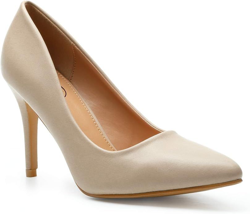 Trary Women’s High Heel Dress Pump Pointed Toe Shoe Classic Office Special Dressy Casual | Amazon (US)