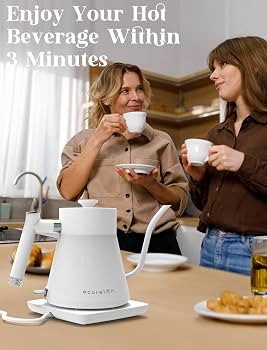 ECORELAX Gooseneck Electric Kettle, Pour Over Coffee and Tea Kettle, 100% Stainless Steel Inner w... | Amazon (US)