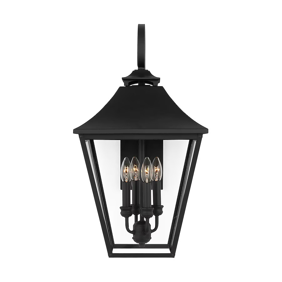 Generation Lighting Galena 4-Light 25.375-in H Black Outdoor Wall Light Lowes.com | Lowe's