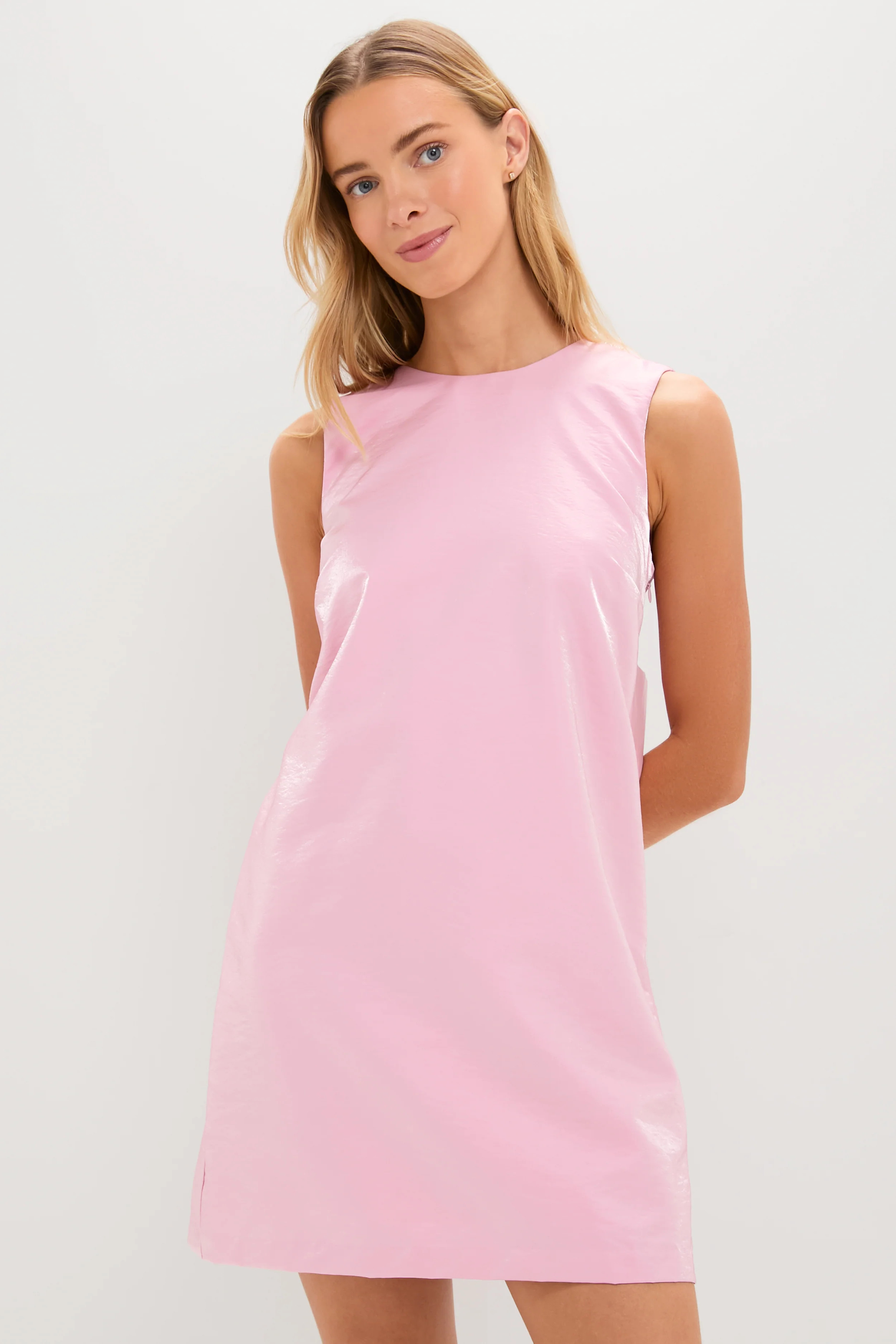 Soft Pink Bow Bella Mini Dress | Tuckernuck (US)