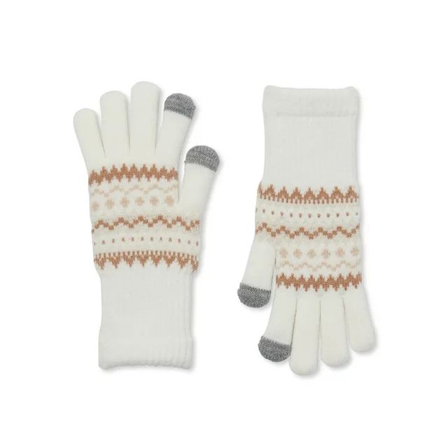 Time and Tru Women's Fair Isle Knit Gloves | Walmart (US)