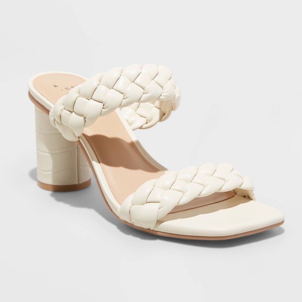 Women's Basil Heels - A New Day Cream 6, Ivory | Target