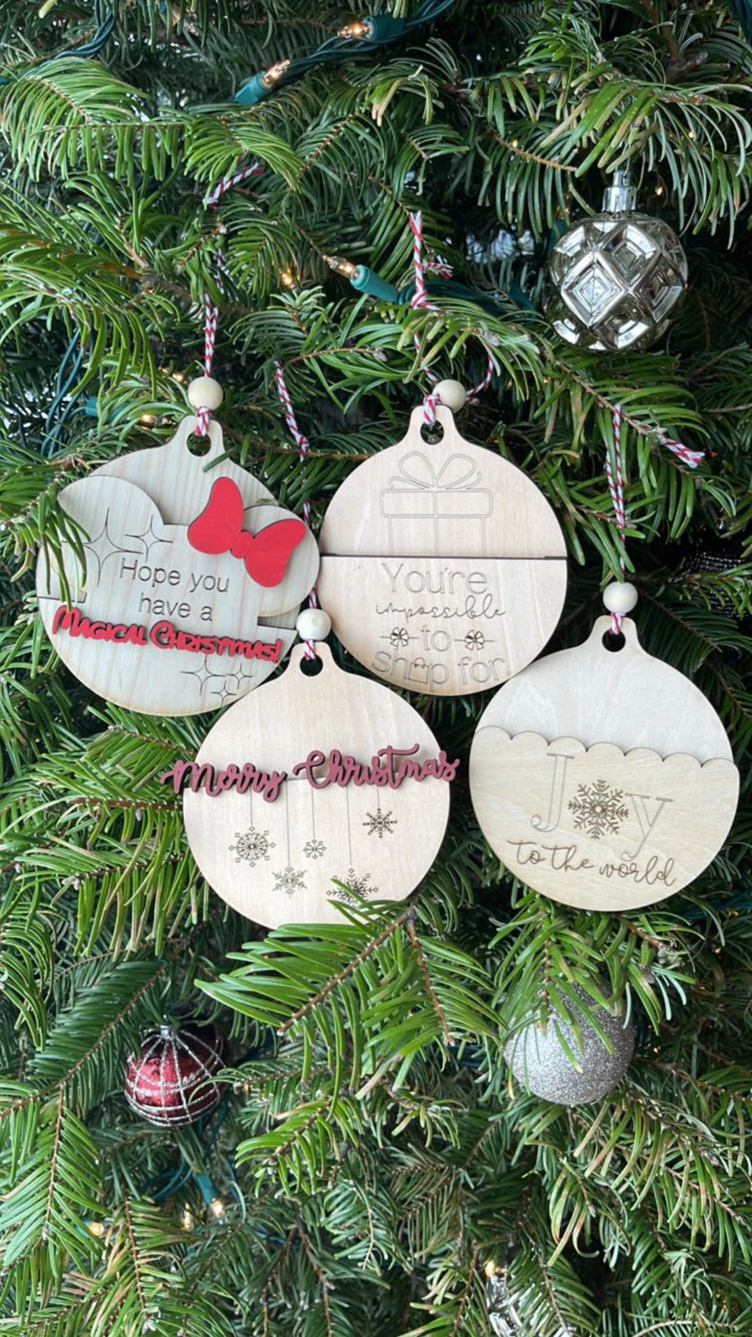 Christmas Gift Card Holder | Ornament Gift Card Holder | Secret Santa Gift | Engraved Wood Orname... | Etsy (US)