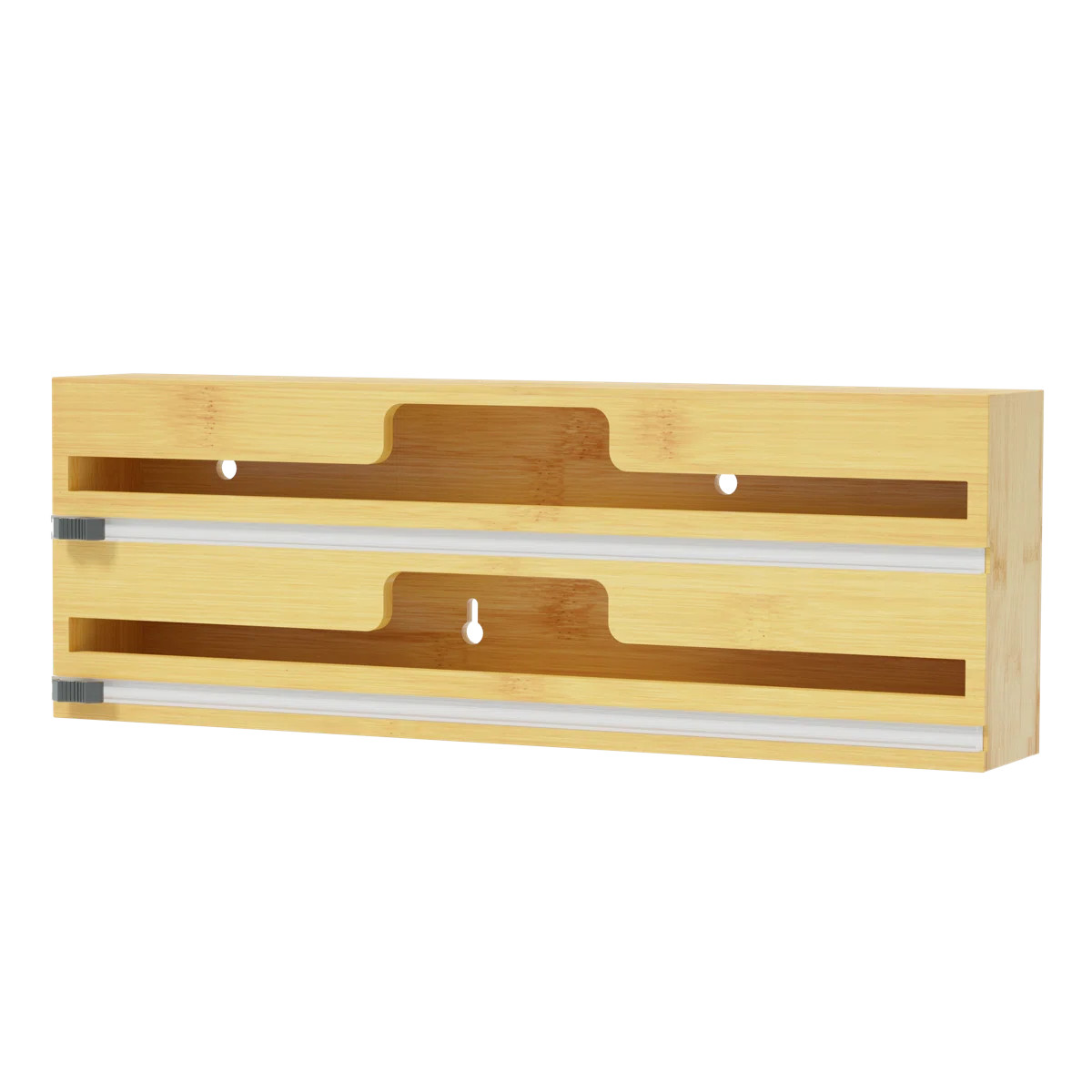 WrapNeat 2-in-1 Bamboo Wrap Dispenser with Cutter & Labels, Plastic Wrap, Aluminum Foil & Wax Pap... | Wayfair North America