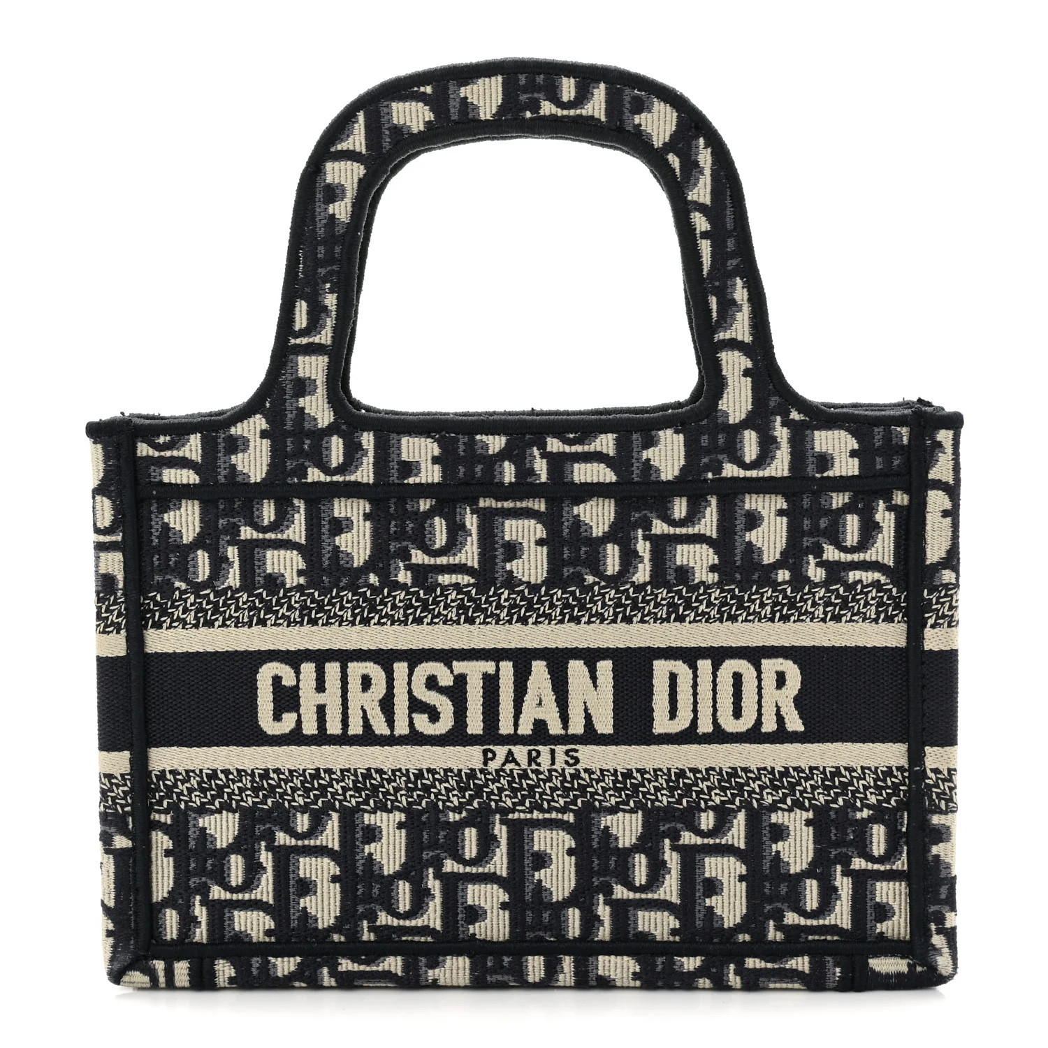 Oblique Mini Book Tote Blue Multicolor | FASHIONPHILE (US)