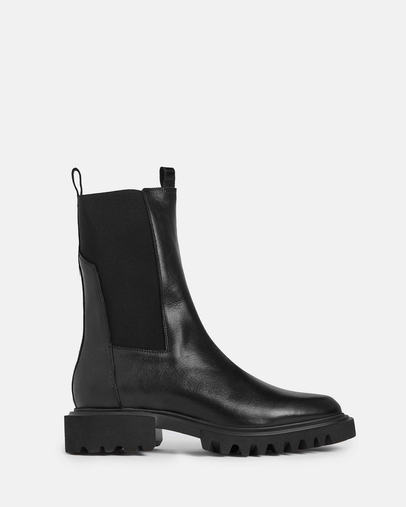 Hallie Leather Boots Black | ALLSAINTS | AllSaints UK