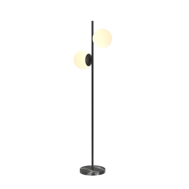 Castell 2 Globe Floor Lamp, Matte Black | Lights.com