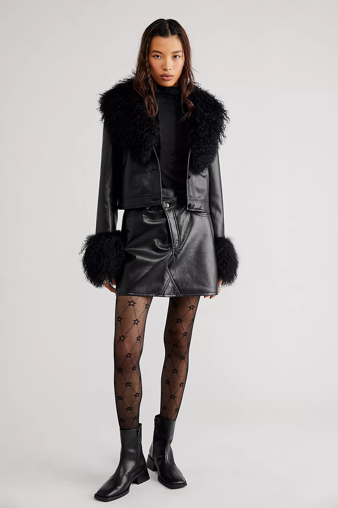 Charlotte Simone Cropped Penny Faux Leather Jacket | Free People (UK)