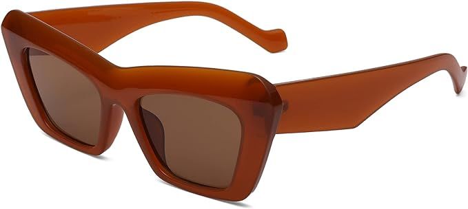 NULOOQ Retro Cat Eye Square Sunglasses for Women Men, Vintage Trendy 70s 90s Style Sun Glasses UV... | Amazon (US)