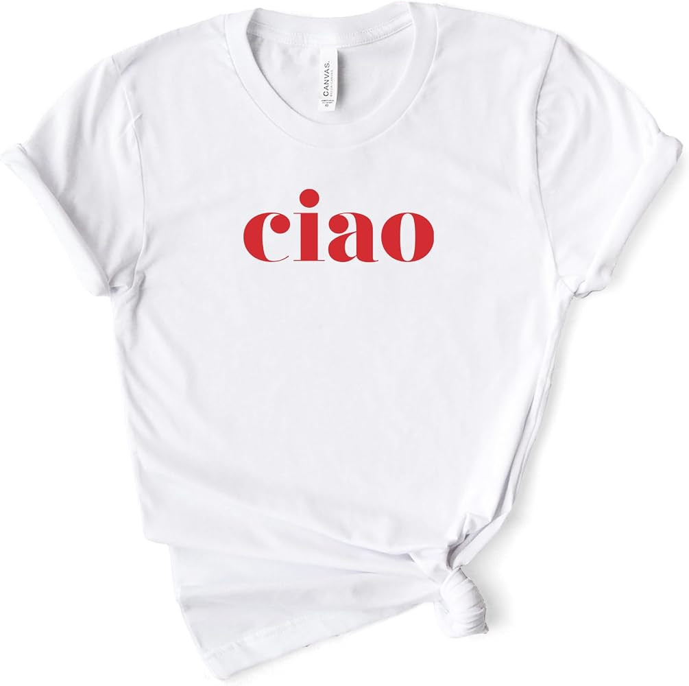 Ciao Shirt, Hello Gift, Italy Gift, Ciao Shirt, Italian Bella Tee, Italian Hello, Softstyle Unise... | Amazon (US)
