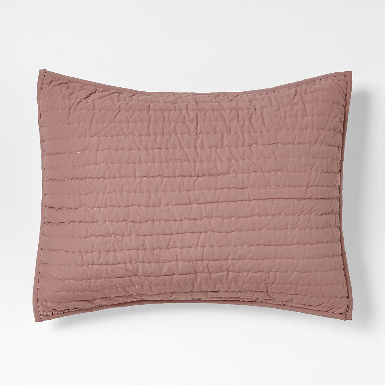 Cozy Cloud Plum Rose Washed Organic Cotton Kids Quilted Pillow Sham + Reviews | Crate & Kids | Crate & Barrel