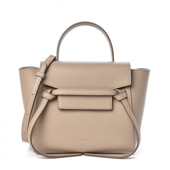 CELINE Grained Calfskin Nano Belt Bag Light Taupe | Fashionphile