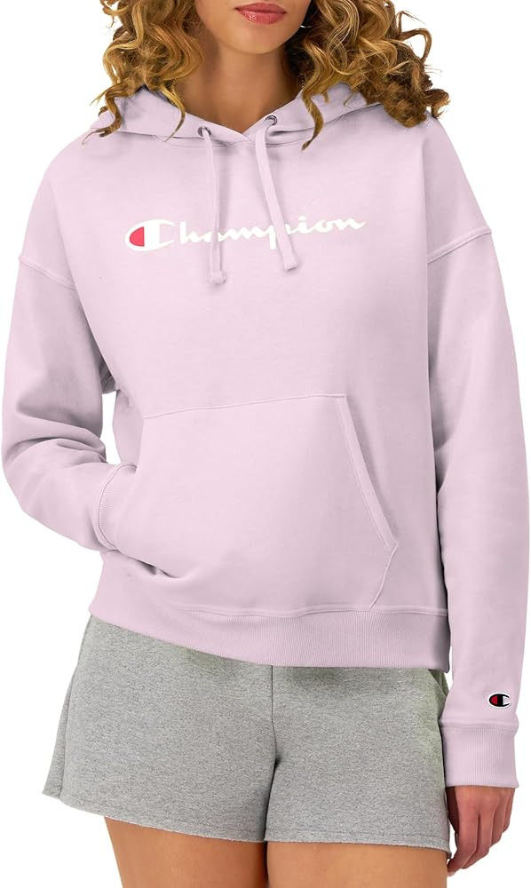 Champion Women’s Pullover Fleece Hoodie, Loose Fit, Midweight, Script Logo | Amazon (US)