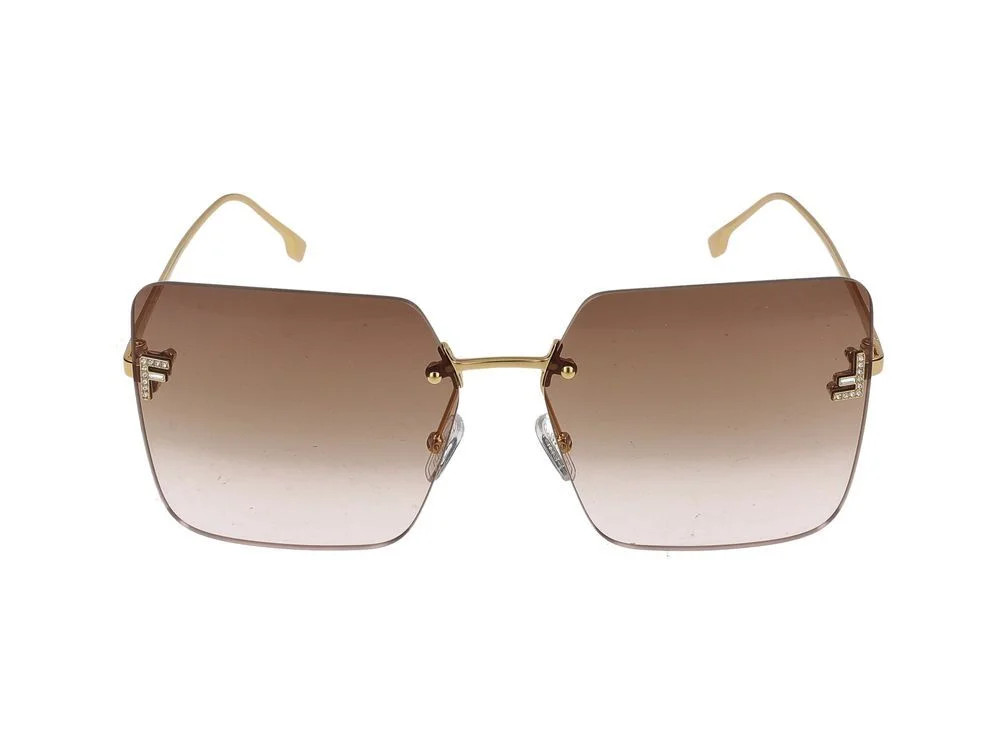 Fendi Eyewear Square Frameless Sunglasses | Cettire Global