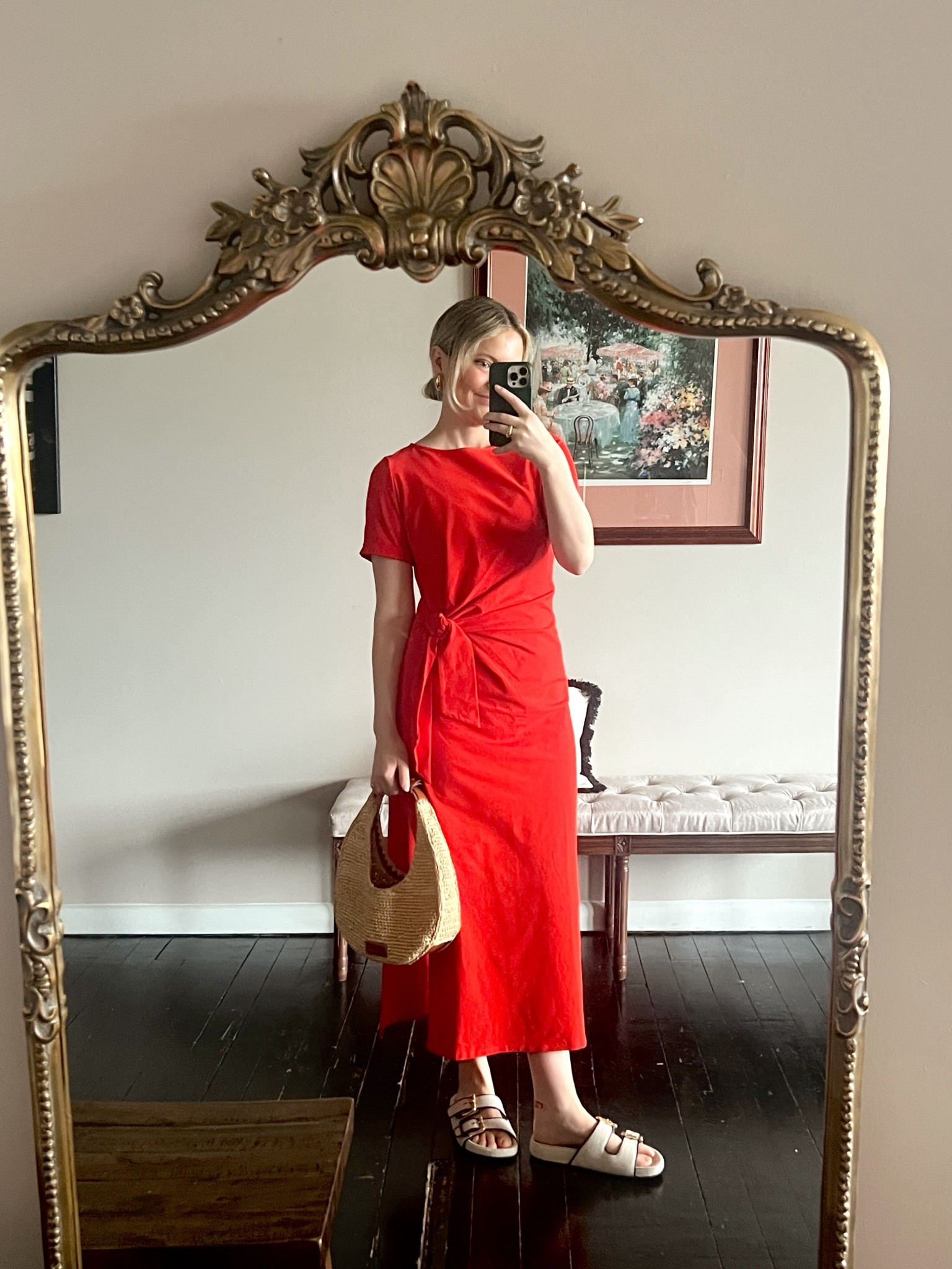 OOTD for work today❤️the most flattering midi dress in the chicest pop of color

#LTKWorkwear #LTKTravel #LTKSeasonal