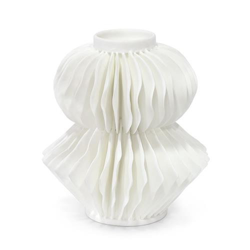 Palecek Antilles Coastal Beach White Porcelain Decorative Vase | Kathy Kuo Home