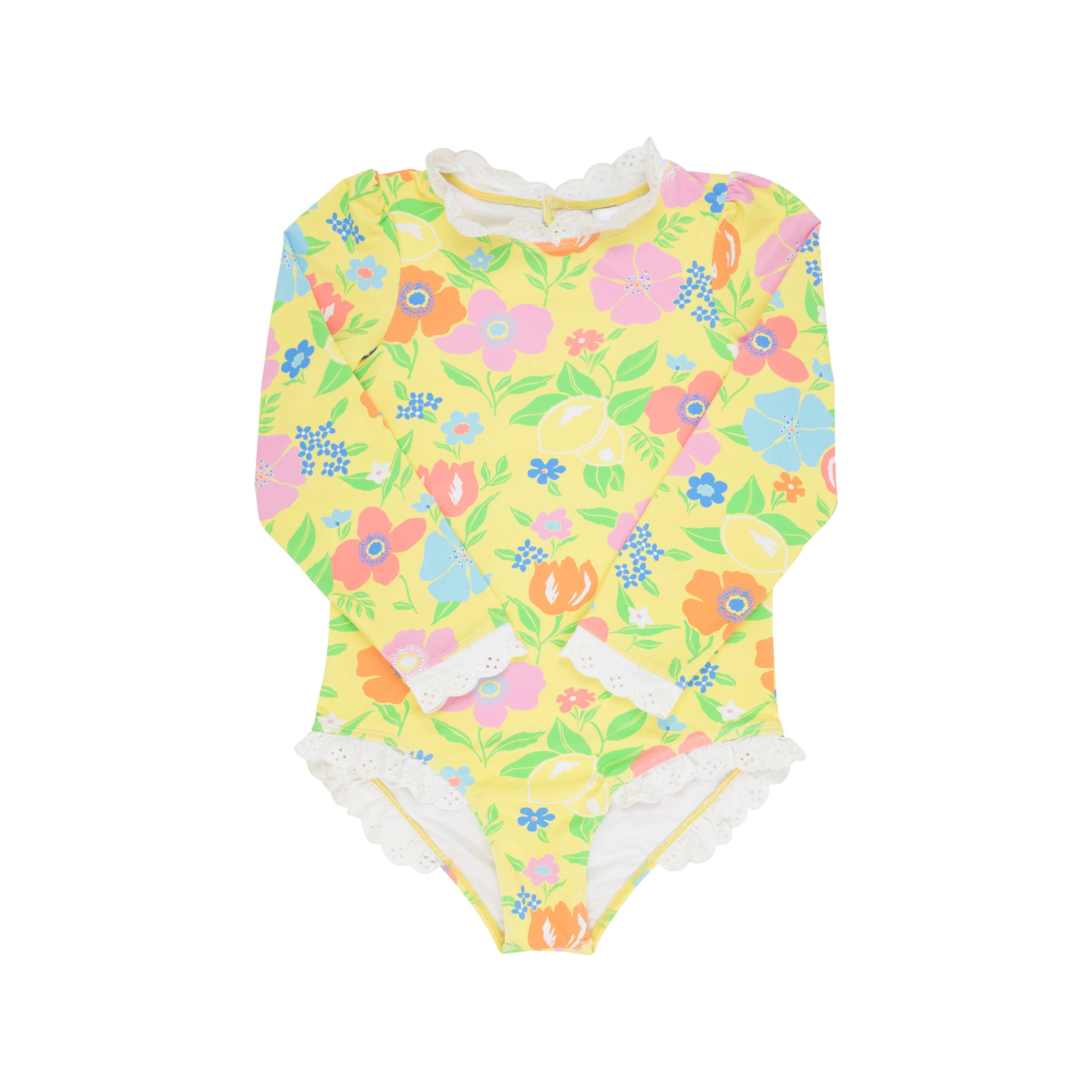Sarasota Surf Suit - Boca Blooms with Worth Avenue White | The Beaufort Bonnet Company