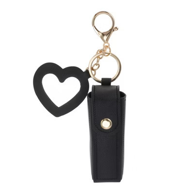 Unique Bargains Lipstick Bag with Mirror Handbag Charm Black | Target