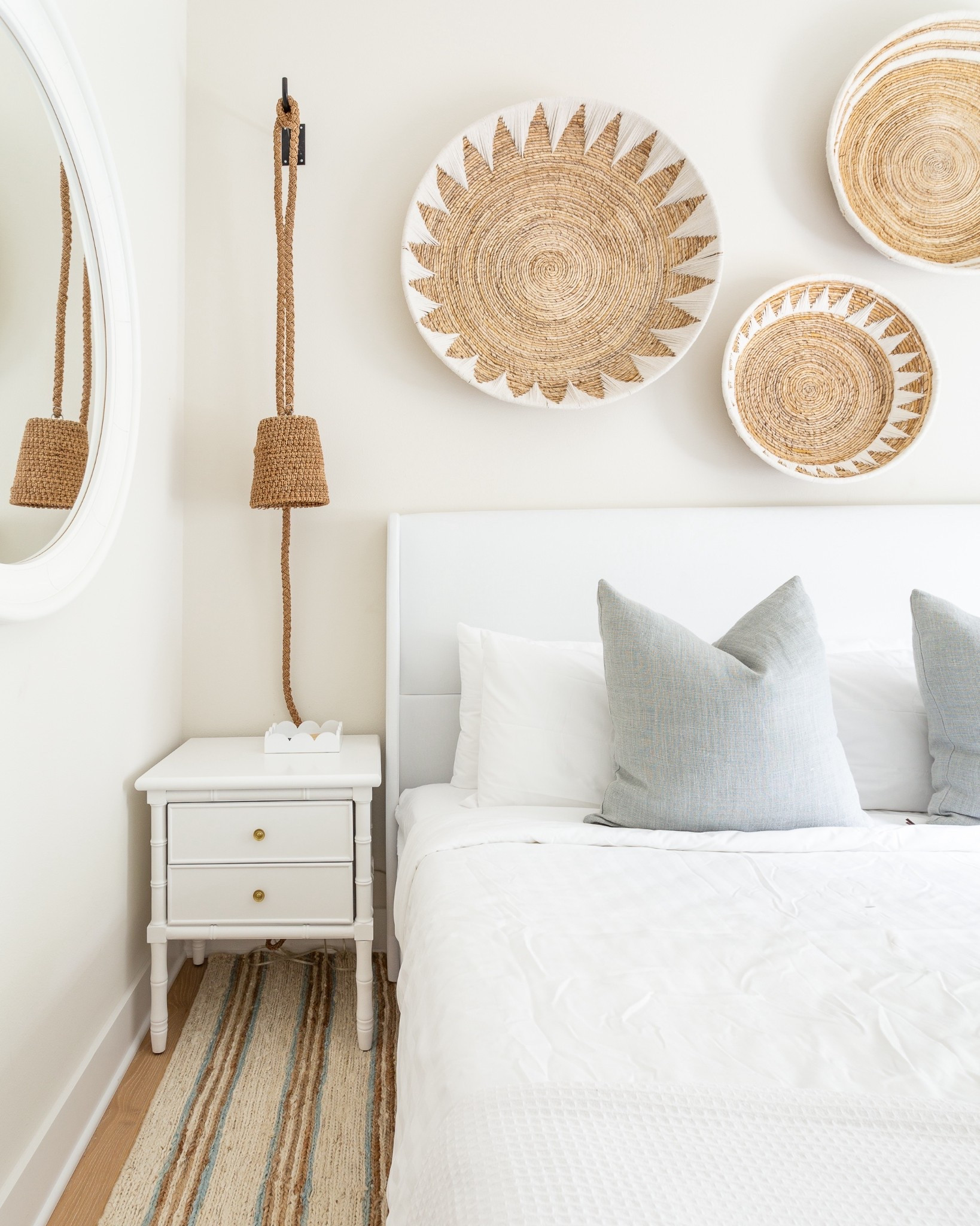 This @Wayfair bamboo style nightstand is incredibly sturdy and durable in our 30A beach house rentals! They come mostly assembled (you just have to attach the legs)! The bed is also an incredibly budget-friendly find and I found great look for less options for these wall baskets and rope lamps! #ad #wayfairpartner #wayfair

#LTKSaleAlert #LTKSeasonal #LTKHome