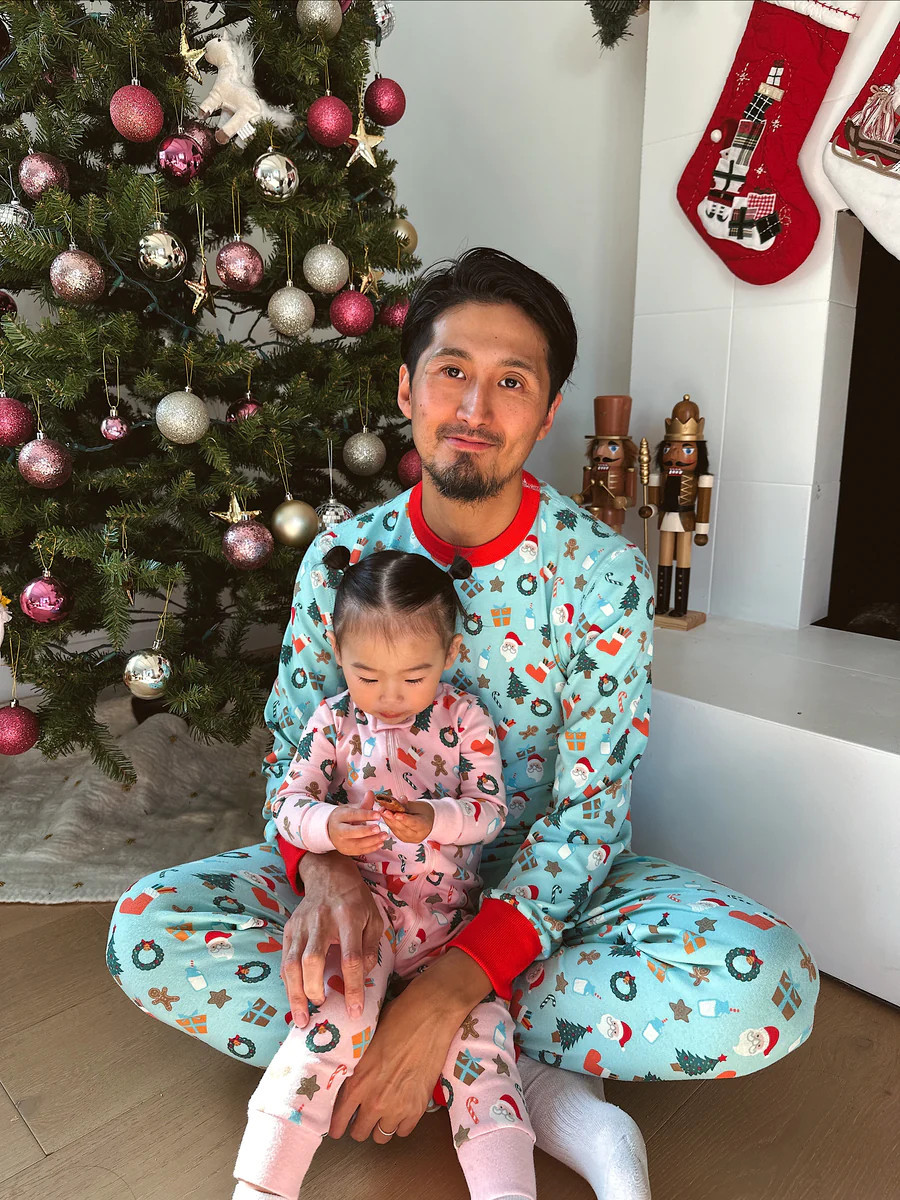 Holiday PJ Set for Dad | Sun Peony Coconut