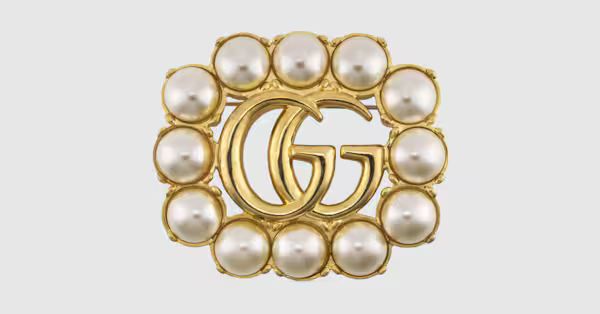 Pearl Double G brooch | Gucci (US)