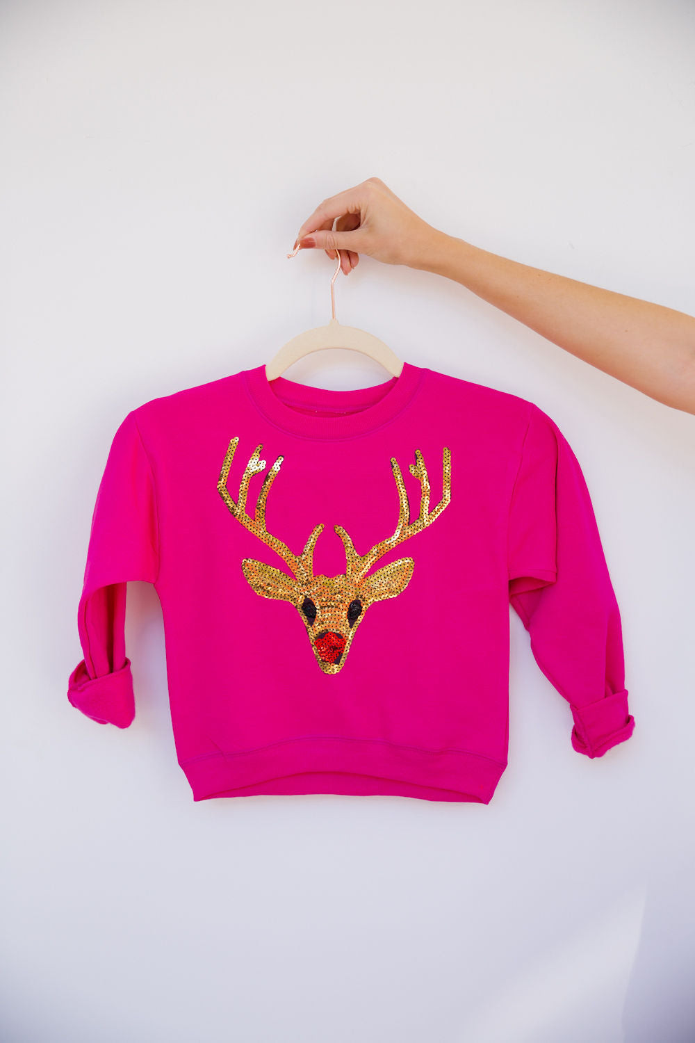 MINI KIDS SEQUIN REINDEER PULLOVER | Judith March
